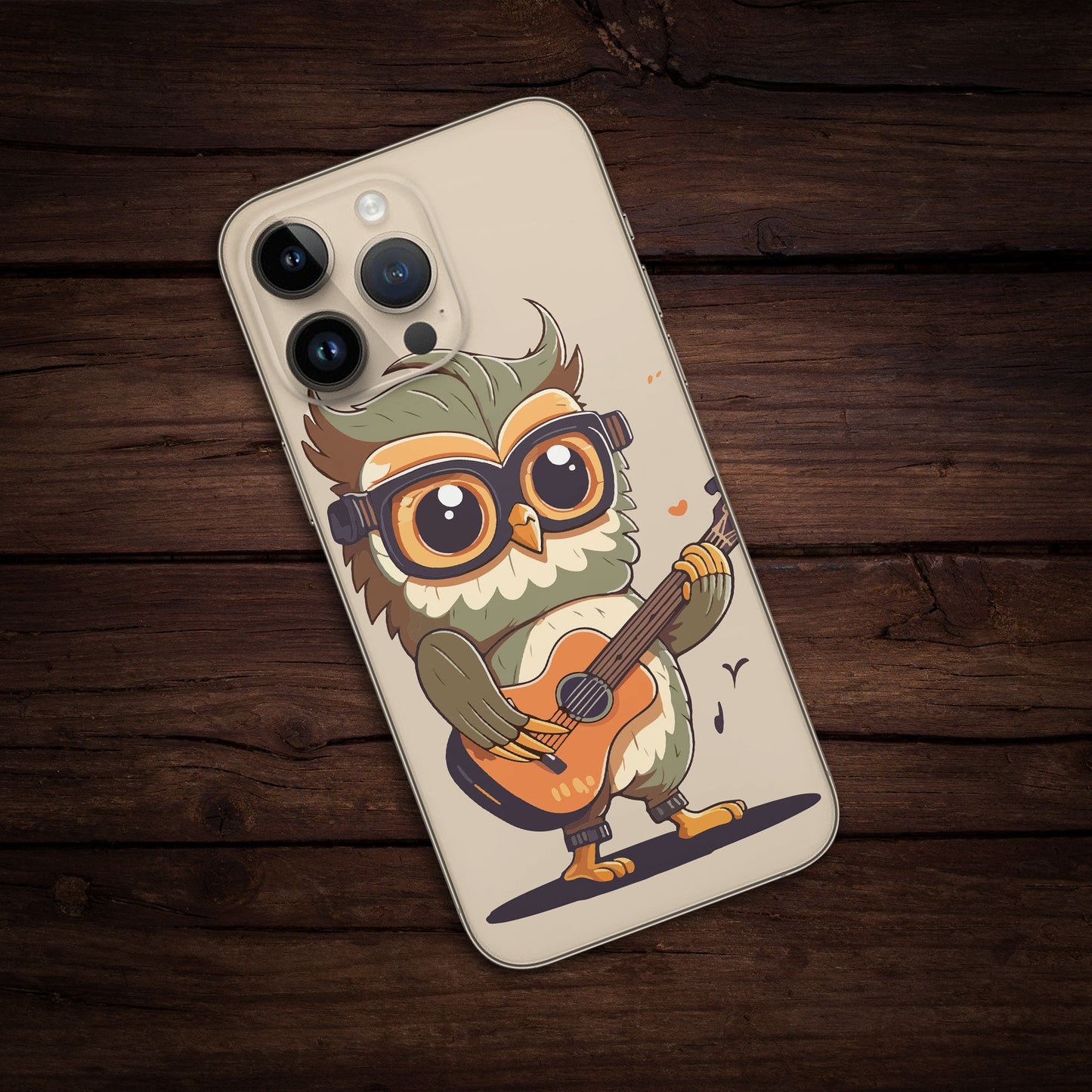 Wrapie Cute Guitar Owl Mobile Skin