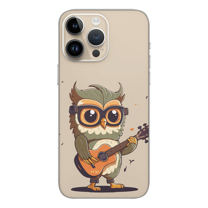 Wrapie Cute Guitar Owl Mobile Skin