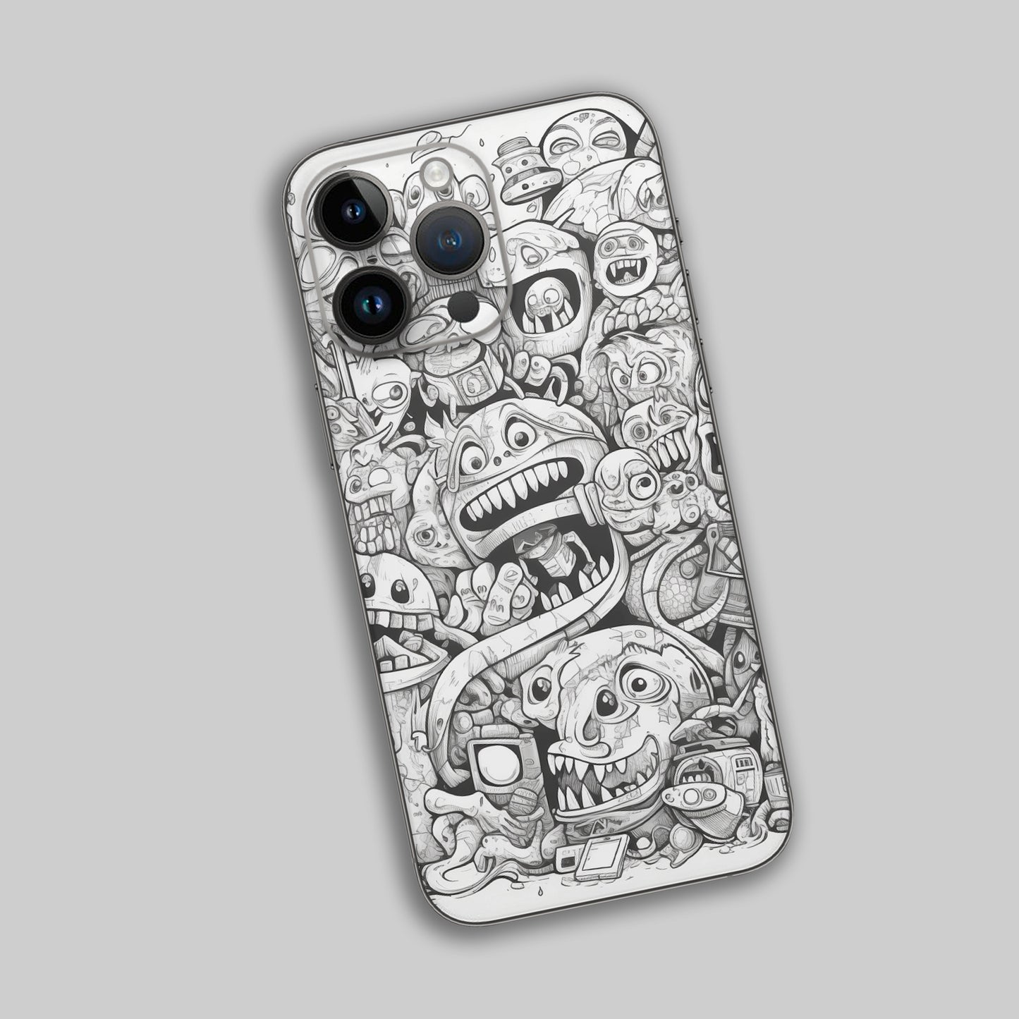 Monsters Doodle Mobile Skin - Monsters Doodle Cover - Wrapie