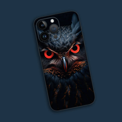 Red Eyes Owl Mobile Skin - Mighty Owl Red Eyes Mobile Skin - Wrapie