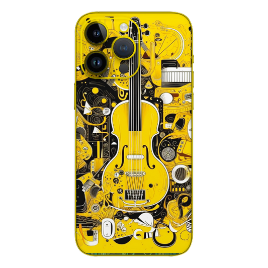 Wrapie Yellow Violin Mobile Skin