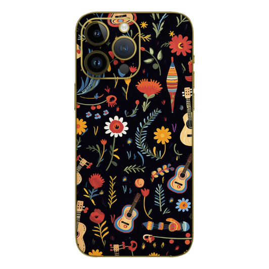 Wrapie Floral Music Mobile Skin
