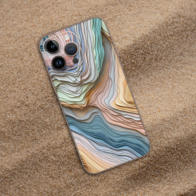 Wrapie Multicolor Wavy Abstract Mobile Skin