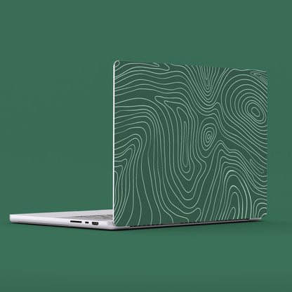 Wrapie Green Lines Art Laptop Skin