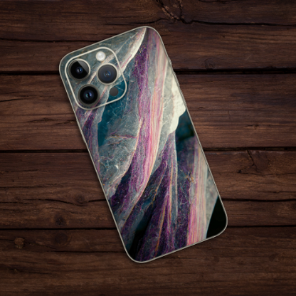 Wrapie Royal Violet Marble Mobile Skin