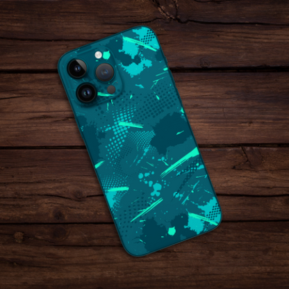 Wrapie Blue Spark Abstract Mobile Skin