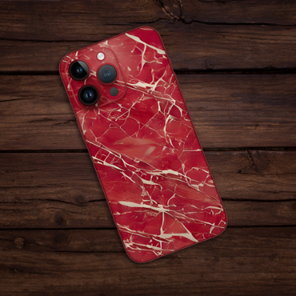 Wrapie Red Funky Abstract Mobile Skin