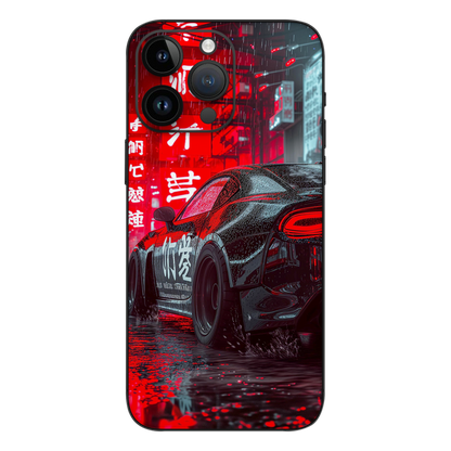 Wrapie Red Colonial Black Car Mobile Skin