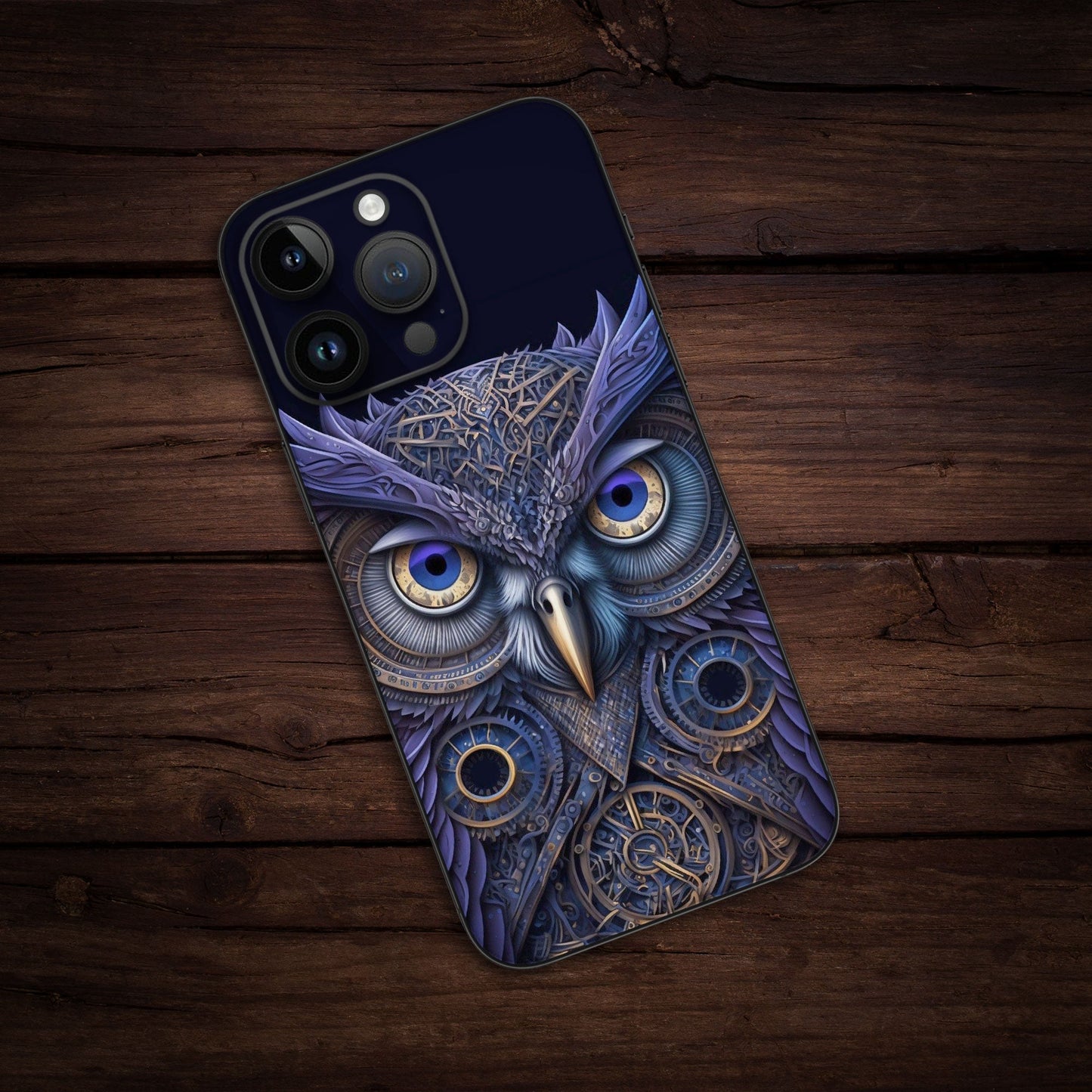 Wrapie Purple Mighty Owl Mobile Skin