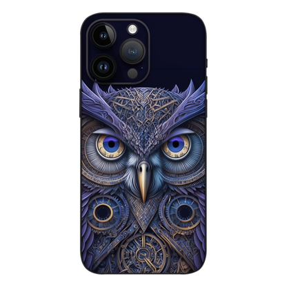 Wrapie Purple Mighty Owl Mobile Skin