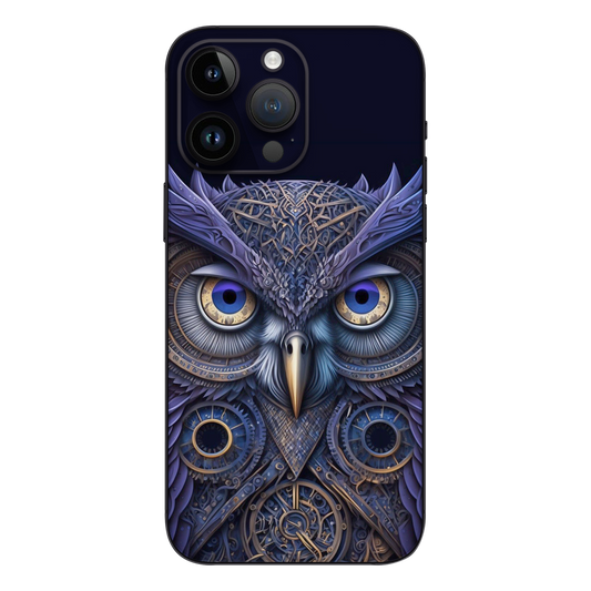 Wrapie Purple Mighty Owl Mobile Skin