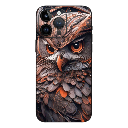 Wrapie Feather Cute Owl Mobile Skin