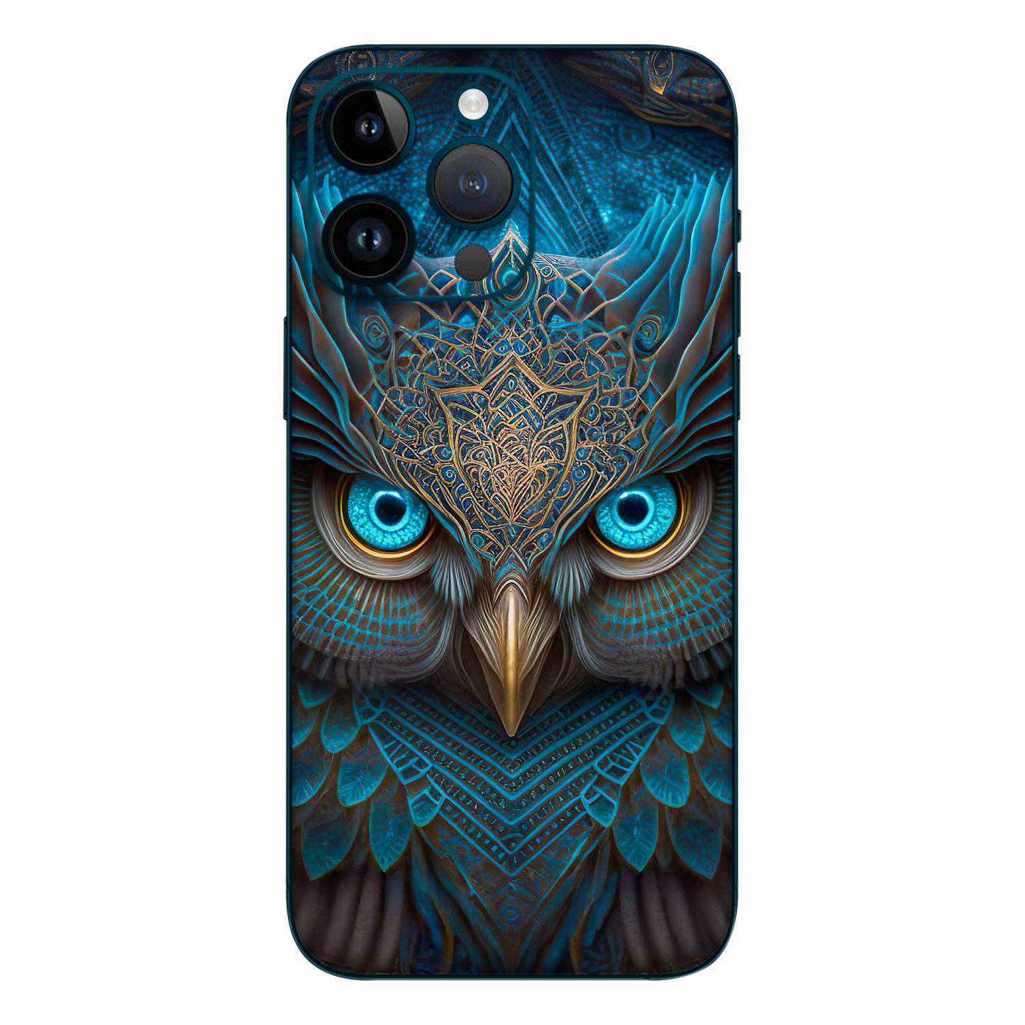 Wrapie Blue Mighty Owl Mobile Skin