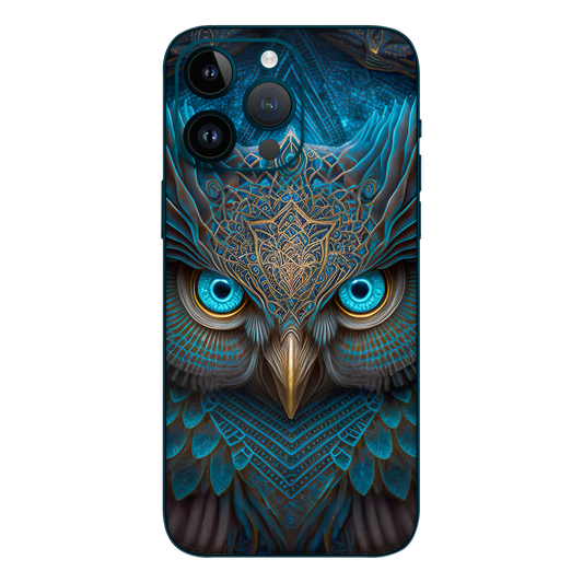 Wrapie Blue Mighty Owl Mobile Skin