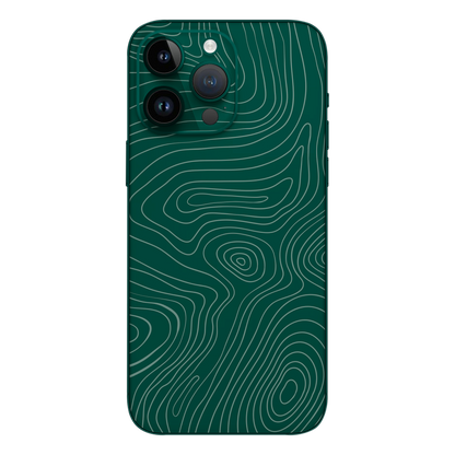 Wrapie Green Topography Art Mobile Skin