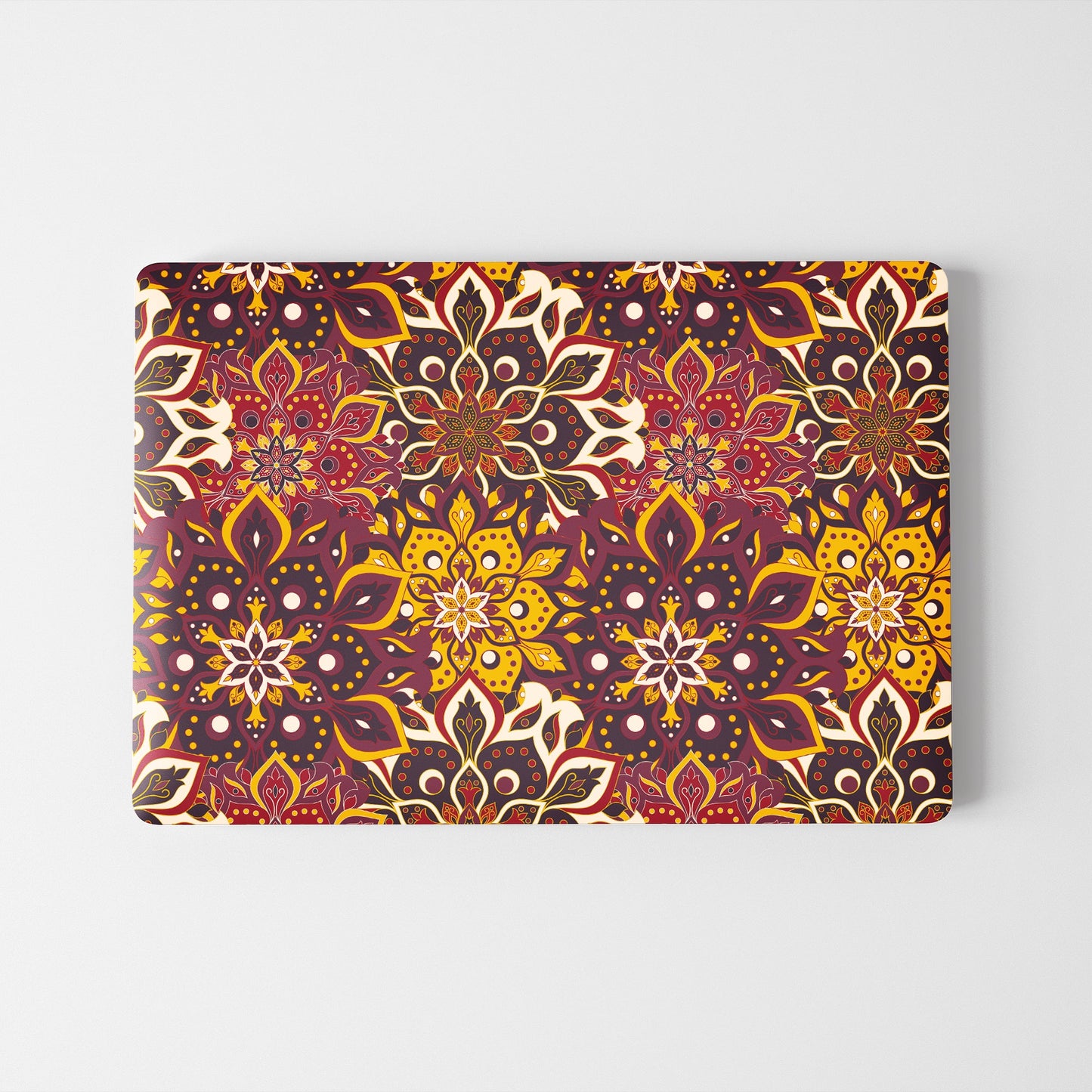 Wrapie Traditional Flower Print Art Laptop Skin