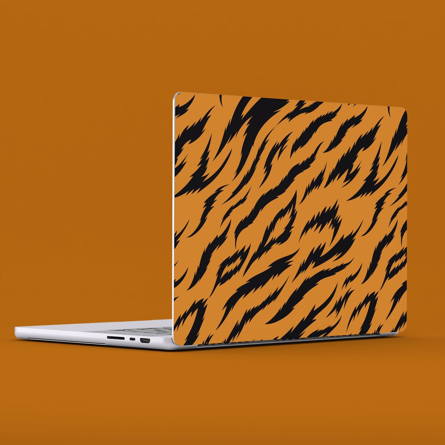 Wrapie Tiger Stripes Printed Art Laptop Skin