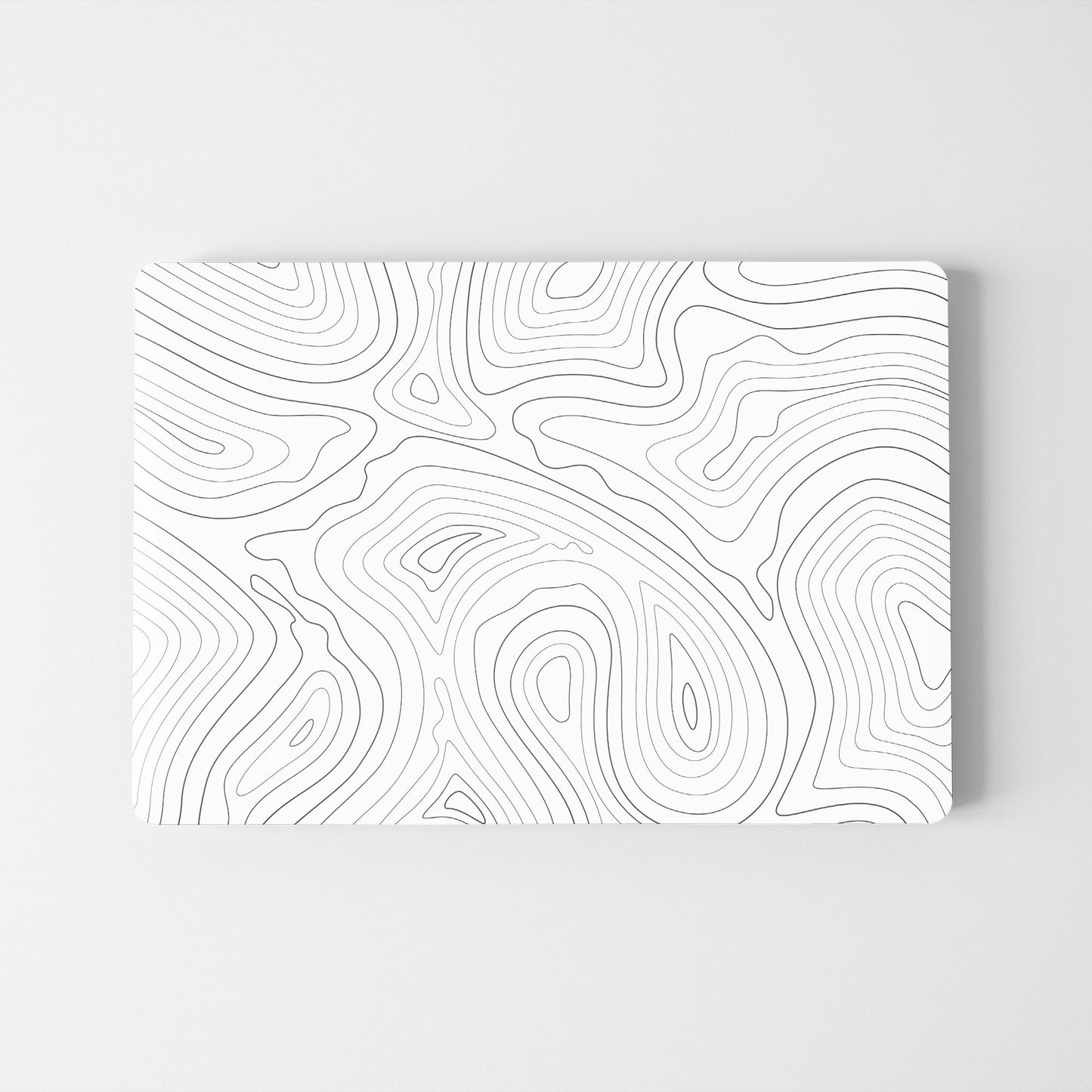 Wrapie White Topographic Contour Laptop Skin