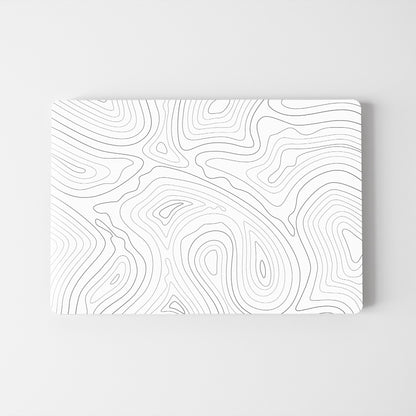 Wrapie White Topographic Contour Laptop Skin