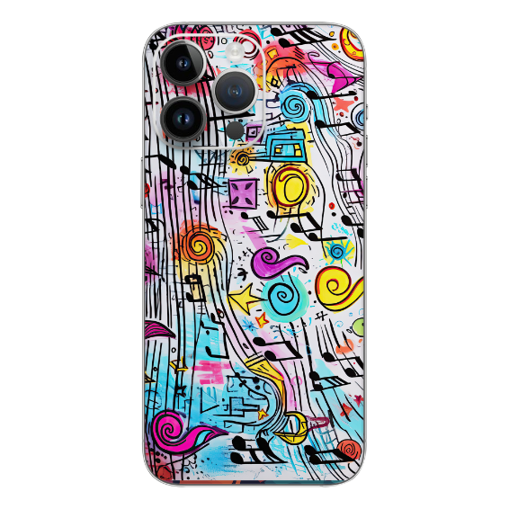 Music Pattern Mobile Skin - Funky Music Pattern Mobile Skin - Wrapie