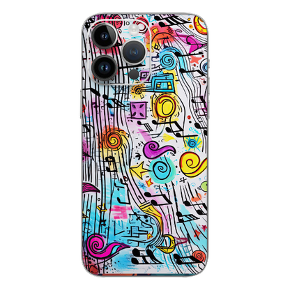 Music Pattern Mobile Skin - Funky Music Pattern Mobile Skin - Wrapie