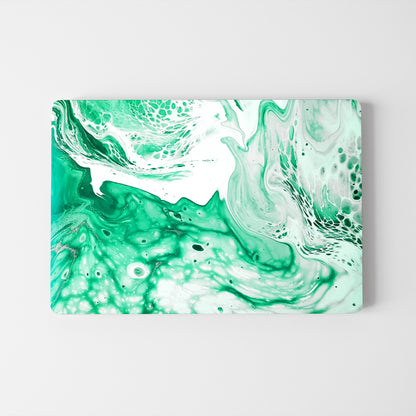 Wrapie Turquoise Glossy Marble Pattern Laptop Skin