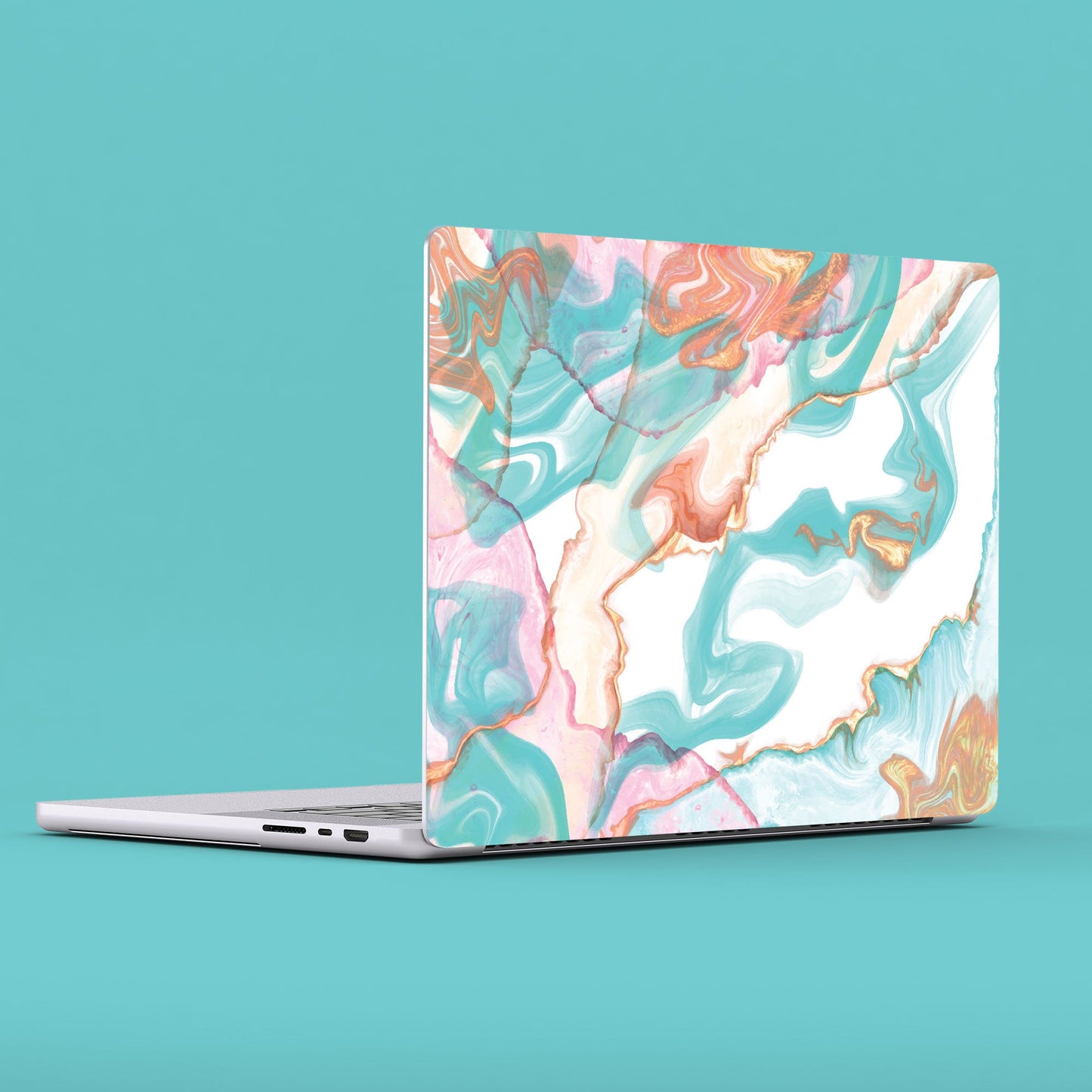 Wrapie Premium Golden Green Marble Laptop Skin