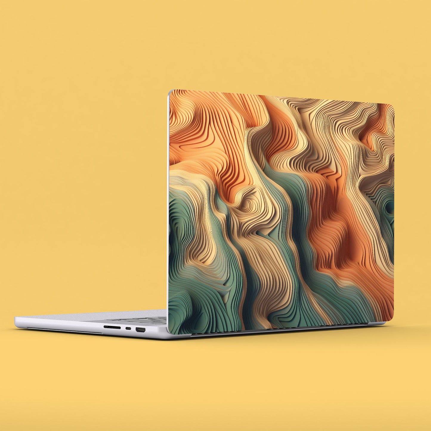 Wrapie Plum Lagoon Abstract Laptop Skin