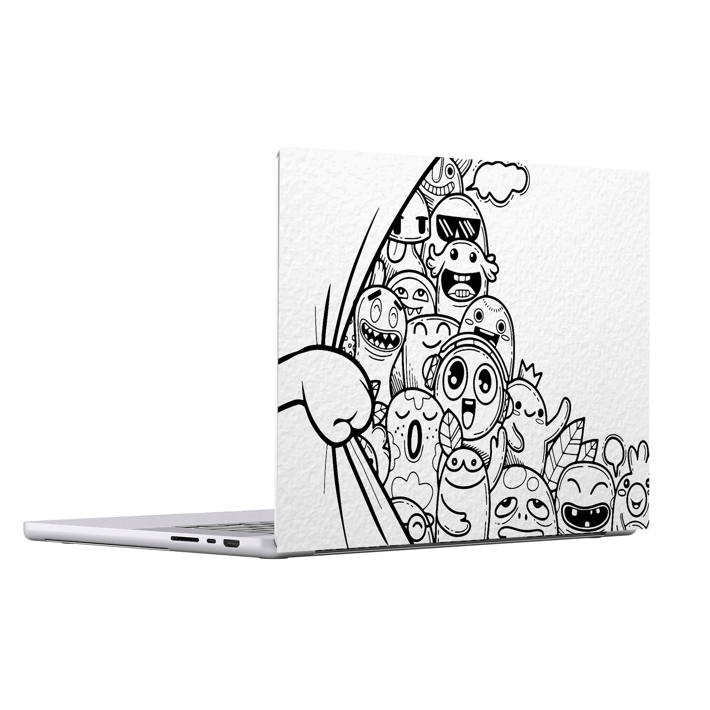 Wrapie Monsters Doodle Laptop Skin