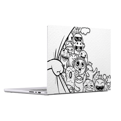 Wrapie Monsters Doodle Laptop Skin