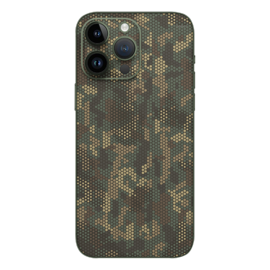 Wrapie Army Green Cubic Textured Mobile Skin