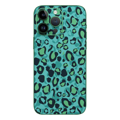 Wrapie Green Leopard Printed Mobile Skin