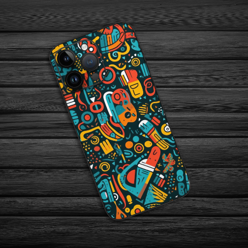 Wrapie Colorful Abstract Mobile Skin