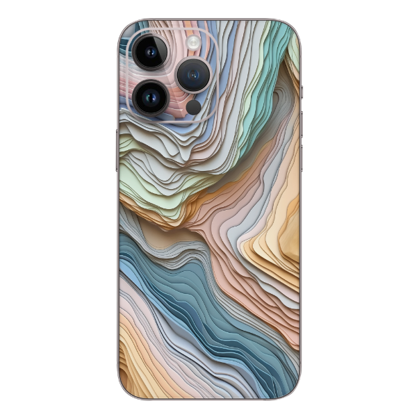 Wrapie Multicolor Wavy Abstract Mobile Skin