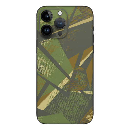 Wrapie Geometry Wood Print Mobile Skin