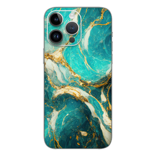 Wrapie Majestic Sea Green Printed Mobile Skin