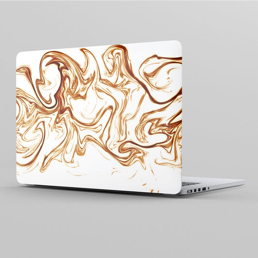 Wrapie Coffee Brown Wavy Art Laptop Skin