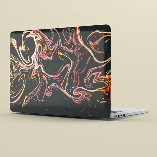 Wrapie Vibrant Pink Neon Swirl Laptop Skin