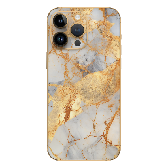 Wrapie Golden Ceramic Printed Mobile Skin