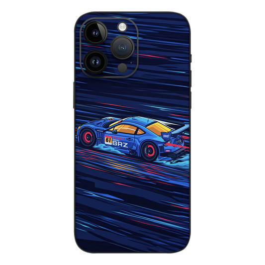 Blue Car Mobile Skin - Sports Blue Car Mobile Skin - Wrapie