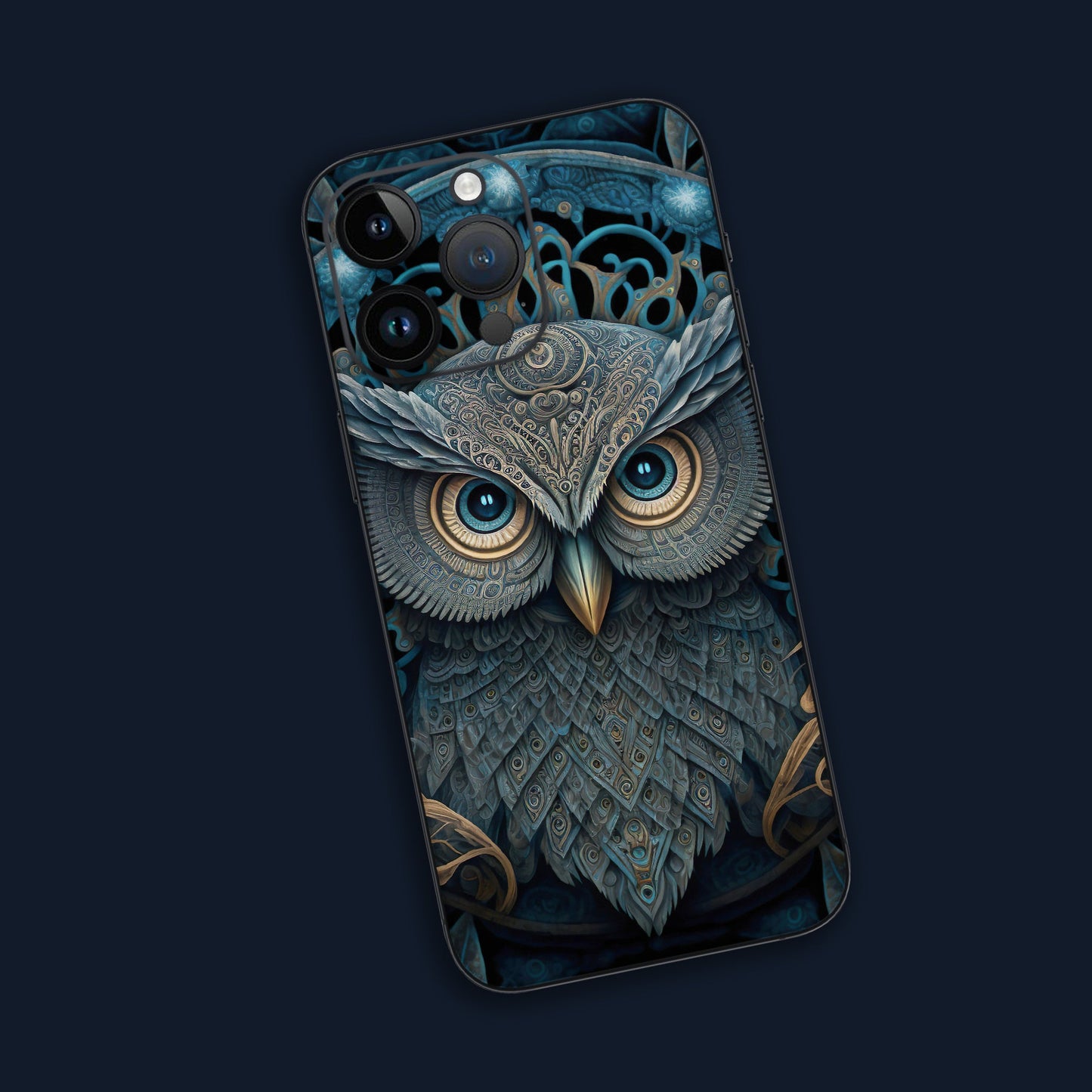 Wrapie Mighty Owl Blue Mobile Skin